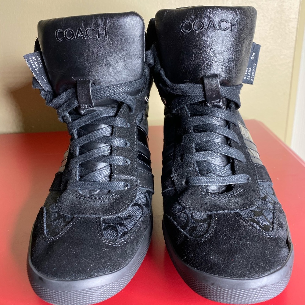 Coach Black Sneaker Wedges